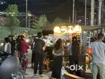 Food cart with lights