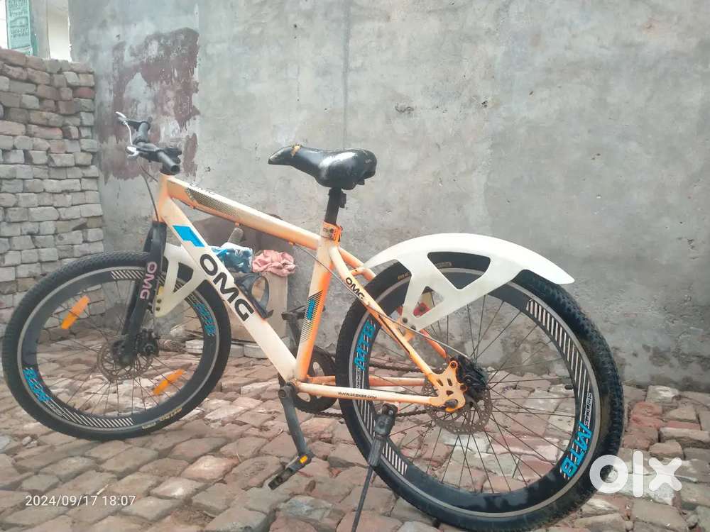 Orange colour bicycle