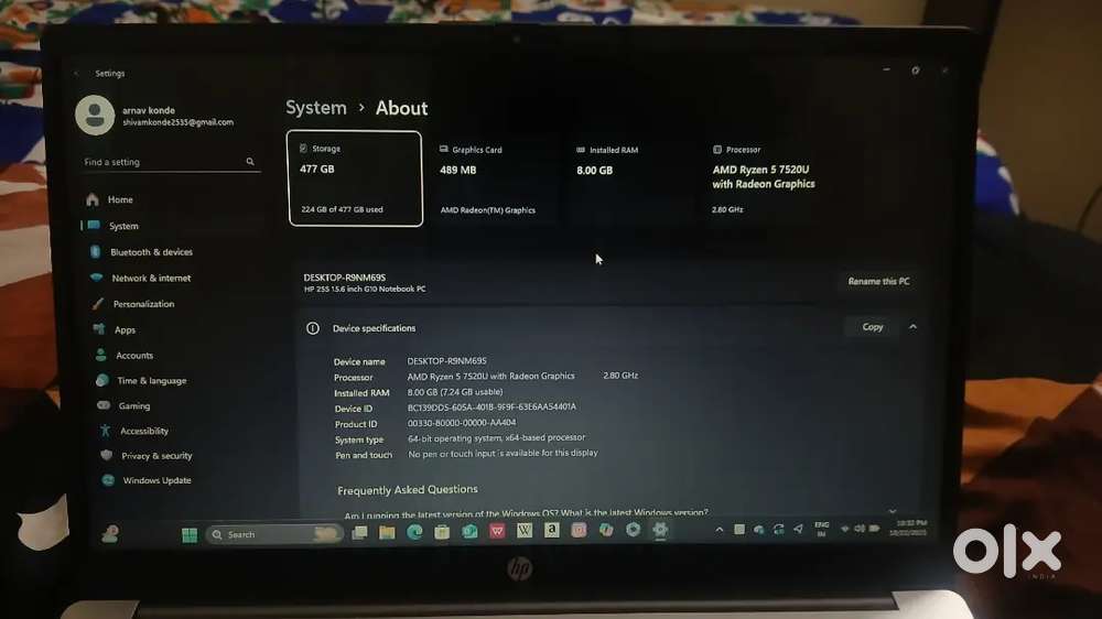 HP 255 G10 Notebook PC
