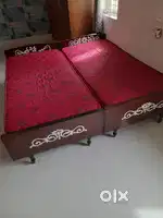 ROSEWOOD 6×6 DOUBLE COT WITH BEDS