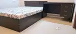 Well-Maintained Solid Wood Bed & Computer Table for Sale