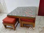 Trendy teak wood coffee table for sale