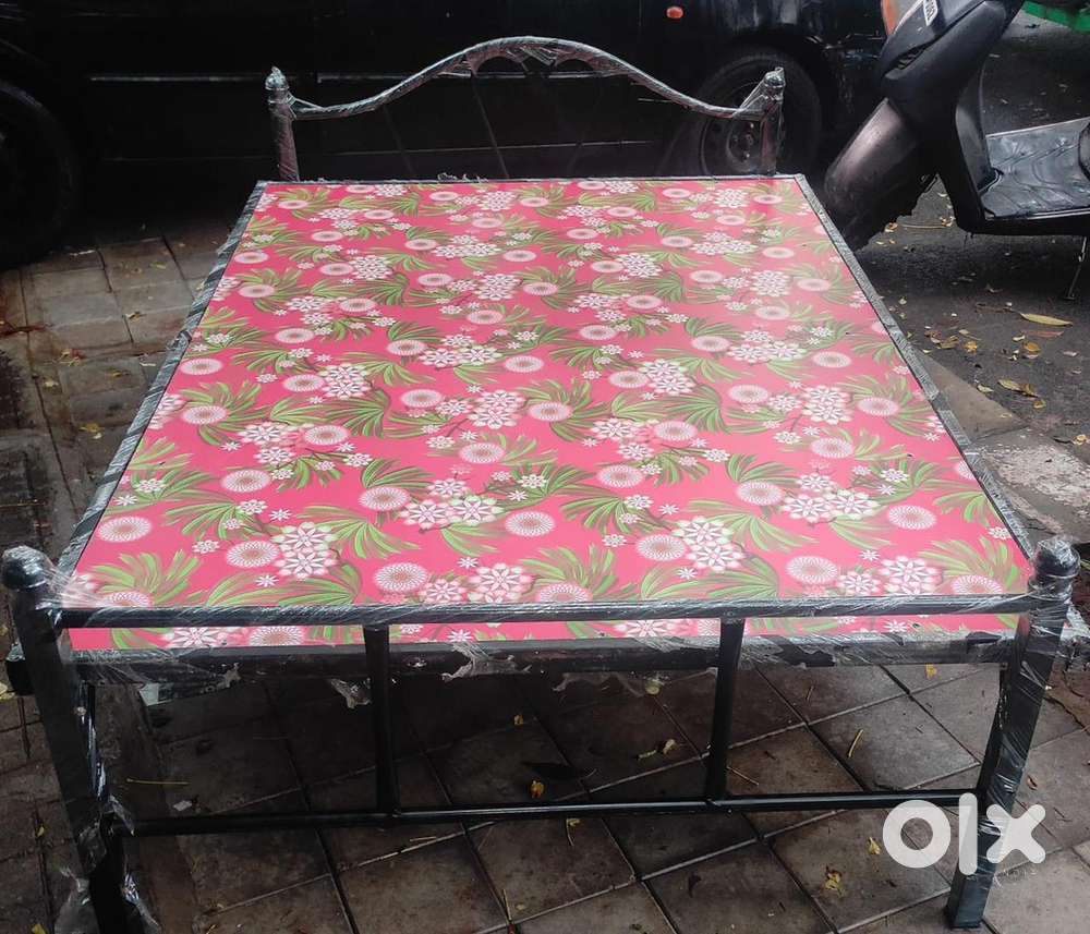 6/4 Metal Cot with Full Plywood Sheet