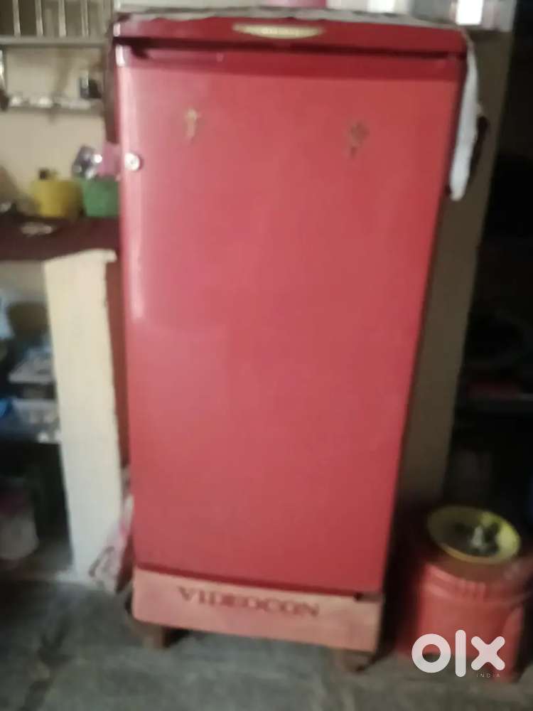 Red colour fridge