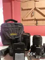 Nikon camera d3400 with 18/55leans and 70/300 leans