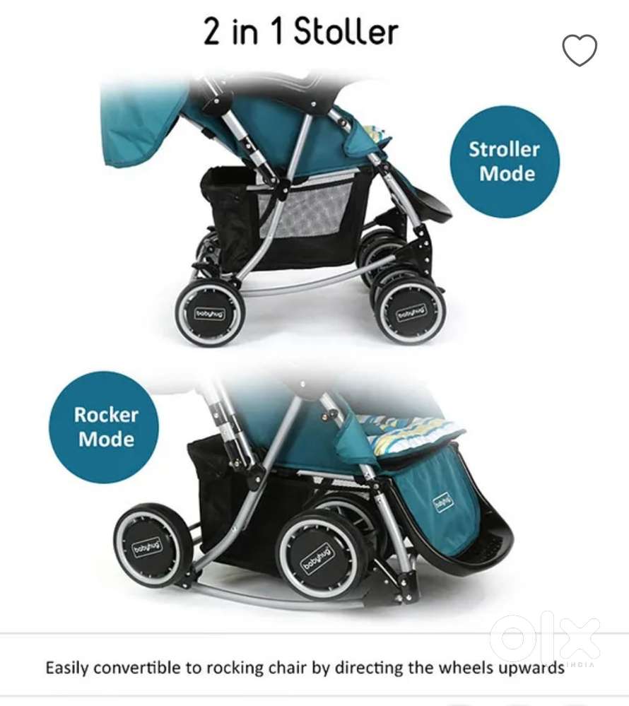 Selling Babyhug 2 in 1 rock and roll stroller in good condition