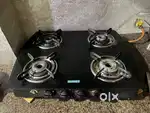 4 burner gas stove glass top