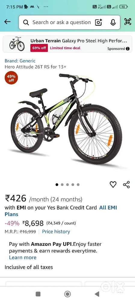 Hero Sprint Attitude 26T Bicycle