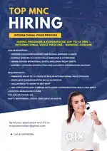 Hiring Freshers & Experienced (up to 1.5 yrs) – International Voice