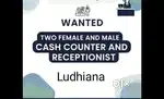 Cash counter job receptionist restaurants