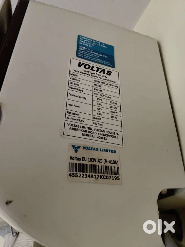 VOLTAS 1.5ton with inverter R410A