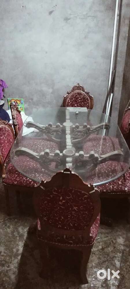 Dining set 6 siter pure shisham wood