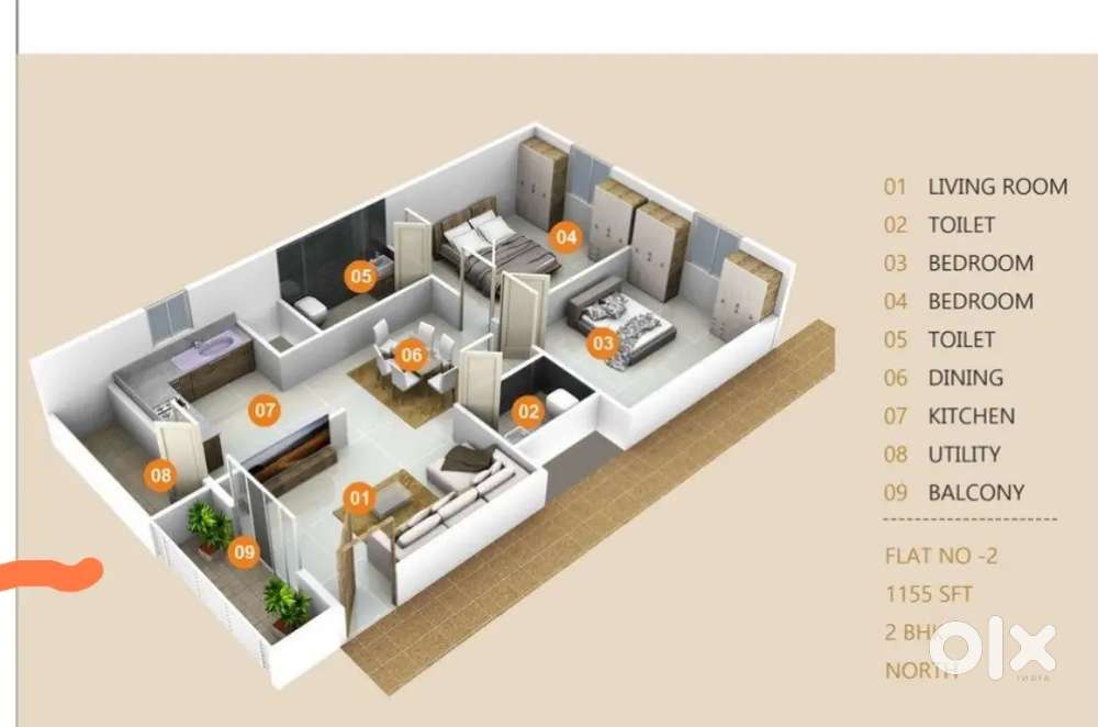 Rental 2bhk Anuraag amogh #207 , at varthur junction idgah road