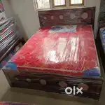 New queen size bed without storage with mattress in wholesale price