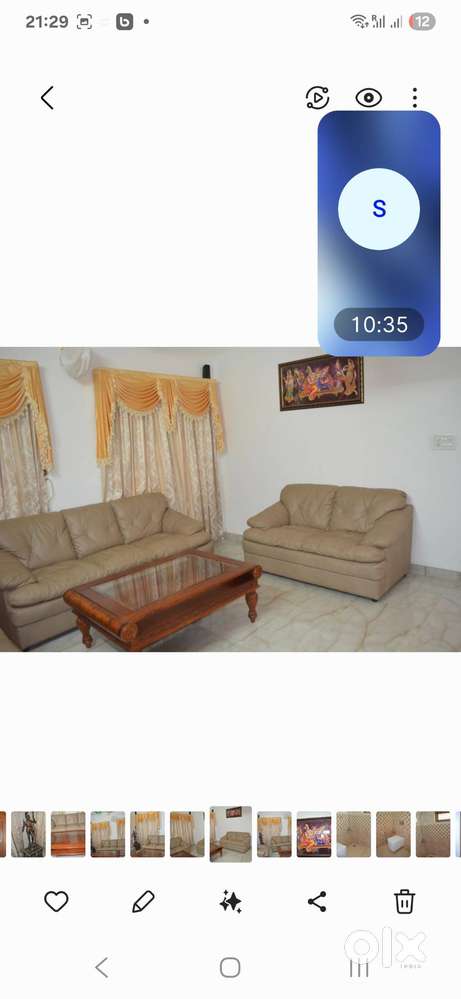 IMPORTED USED GOOD CONDITION LEATHER SOFA SET & TEAPOI FOR SALE