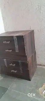 Side table of Bed and cabinet