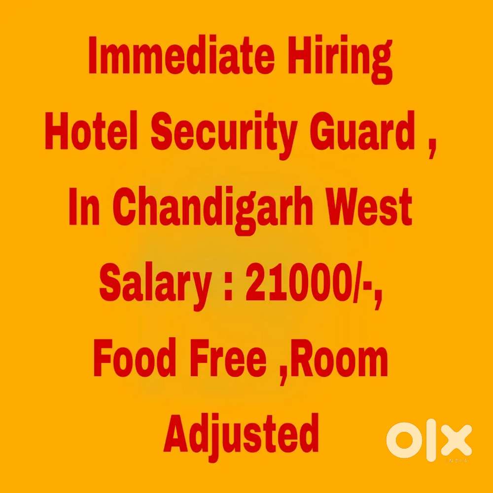 5 Star Hotel Security  Job, Food ,Room ,Immediate Joining
