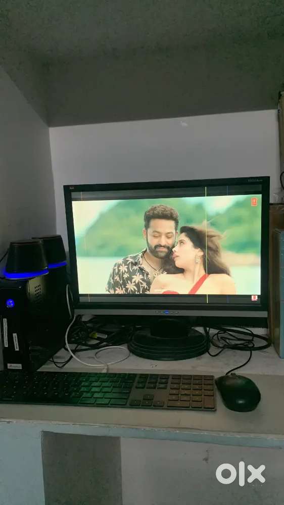 Computer cpu and laptop.