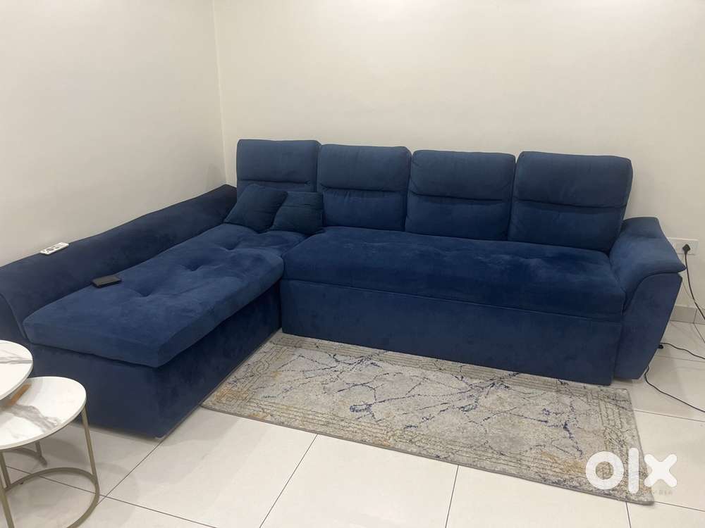 5 seater L Sofa cum Bed with new condition