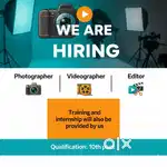 Need photographer, videographer or editor for my photography business.