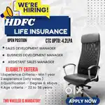 Bhubaneswar,HDFC life, 1yr sales experience, Degree must,Onrole job.