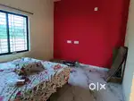 Single furnished room with attached bathroom and open terrace