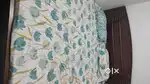 Queen size wooden bed with mattress available in good condition