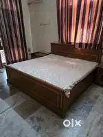 1 Double bed (w/o) metress with 2 side tables