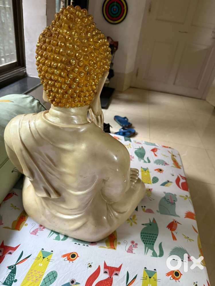 2Ft Meditating Buddha Gold and Beige