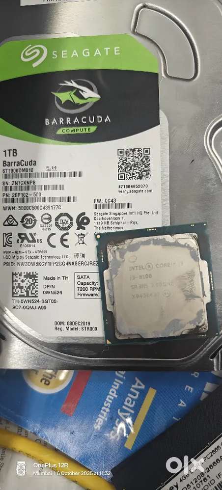 Processor I 3 8 gen and 1 tb hdd