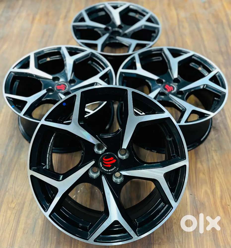 16inch 4*100pcd 7J Uno Minda Dual tone OEM Alloys set of 4