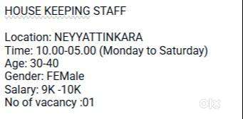 HOUSE KEEPING STAFF