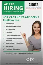 Required a experienced staff or a pharmacist
