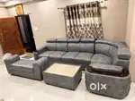 L shape model with adjustable headrest with comfortable sofa