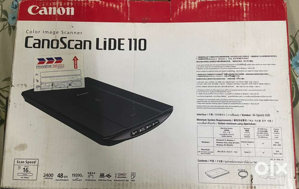 Canon lide 110 scanner & hp wireless keyboards