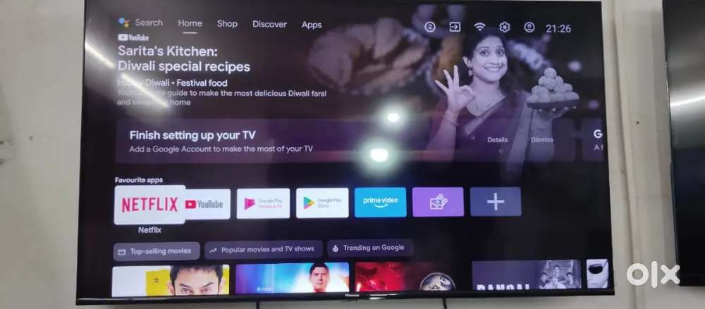 HISENSE 55 ANDROID 4K FRAMELESS WITH WARRANTY