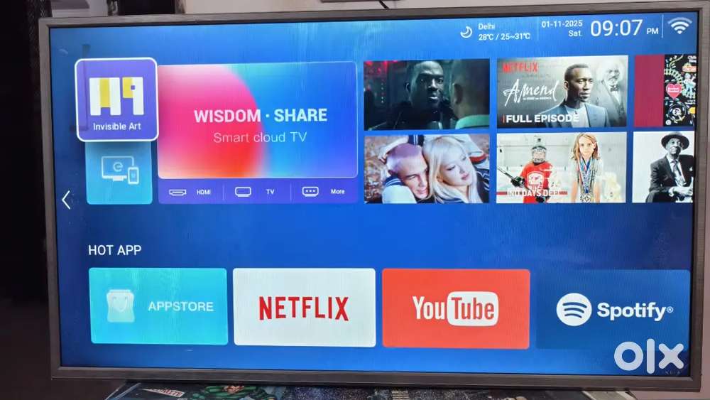 Smart Android LED TV 40 inches Excellent Condition