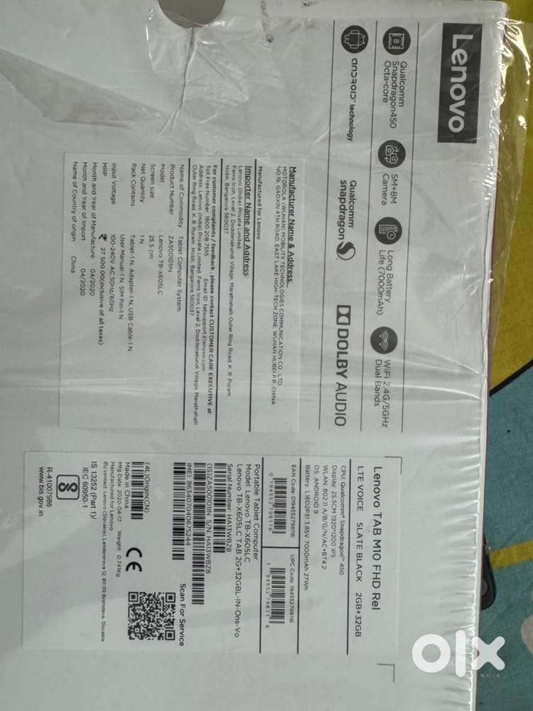 Lenevo tab M10 FHD REl