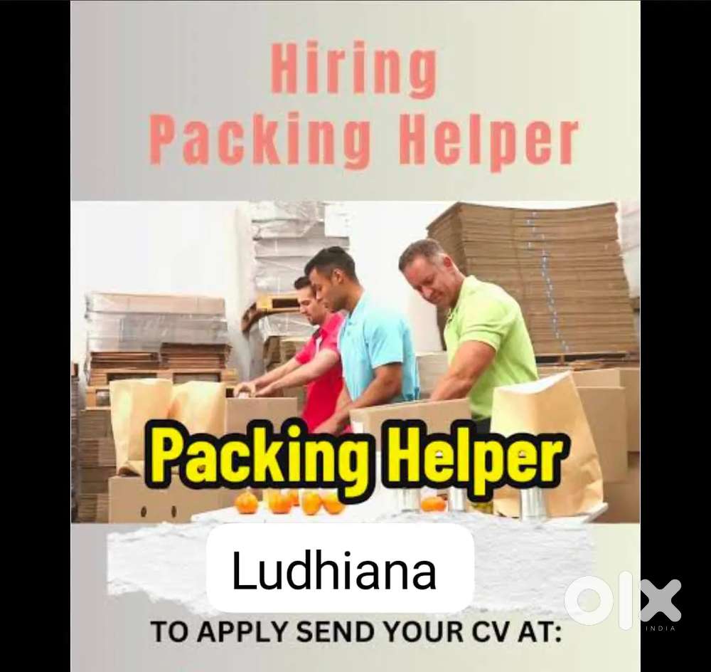 Hiring packing helper staff to apply send resume
