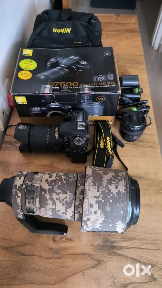 Nikon D7500 with 200-500 mm & 50mm lense & accessories for sale