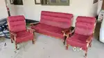 5 seater Sofa, Excellent condition, 3 year old. Custom made in wood.