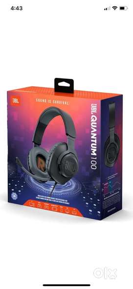 JBL Quantum 100 gaming Wired Headphone with mic (Black)