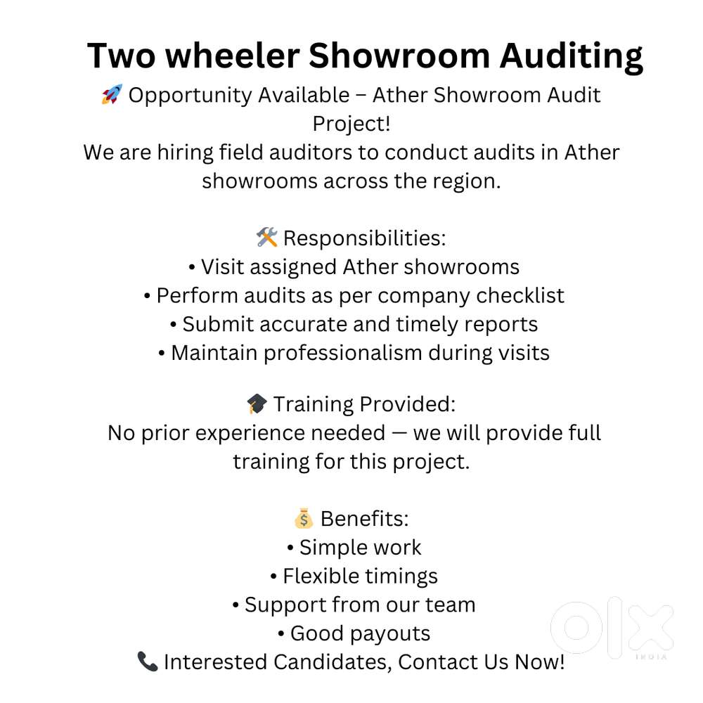 Two Wheeler Showroom Auditing