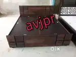 New full size wooden storage double bed with storage box just rs 7499