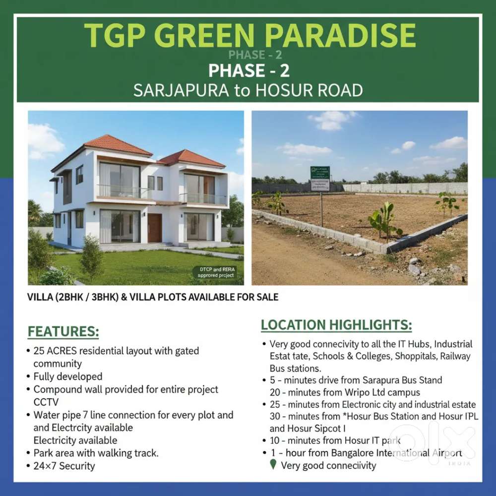 Villa And Plots For Sale