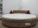 Round King Size Bed – 8x8 ft With Storage & Mattress Included