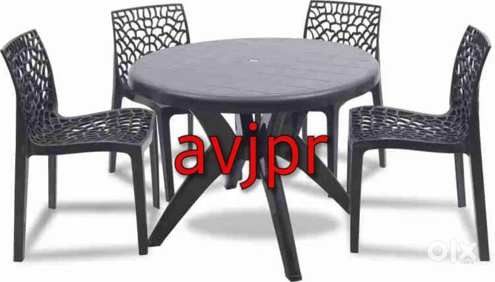 New Stylish 4 Seater Web Chair with Round Table –  Cafe and restaurant