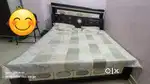 King size storage bed with mattress ( used 2 years only)