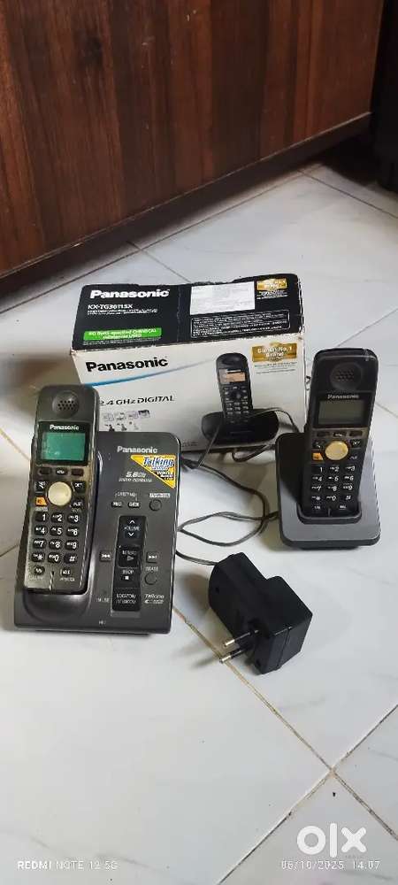 Panasonic cordless phone  single line double handset