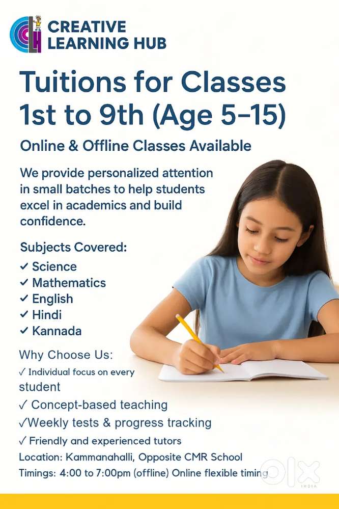 Improve Your Child’s Grades  Expert Tuition for 1st–9th Std!